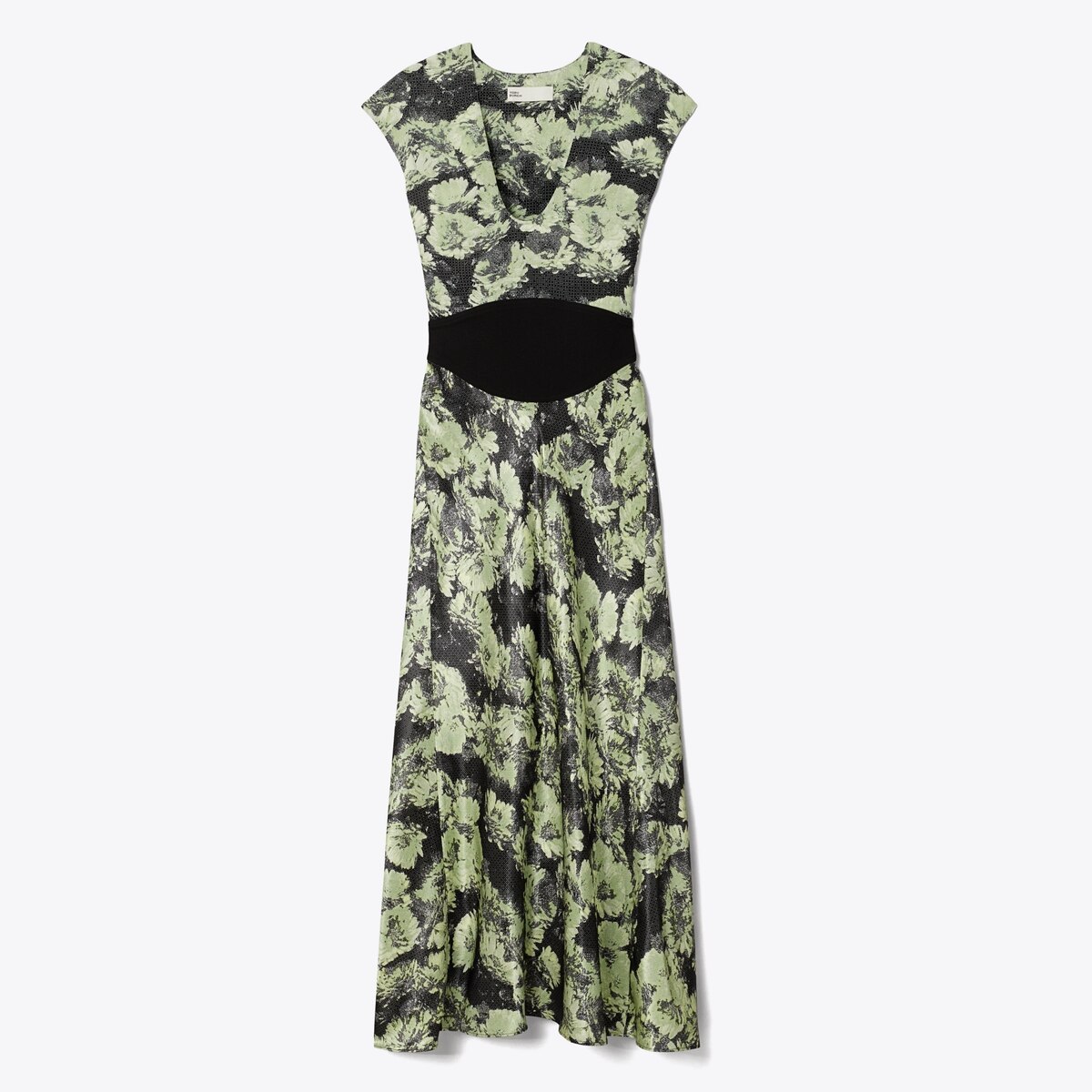 Abito stampato in viscosa con scollo a U: Donna