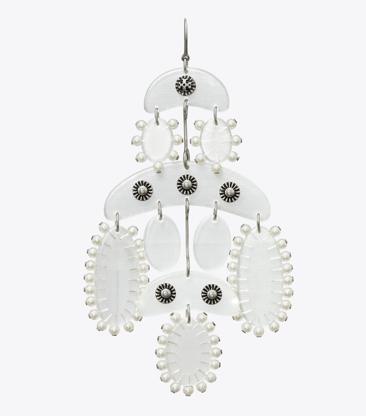 Abstract Beaded Chandelier Earrings