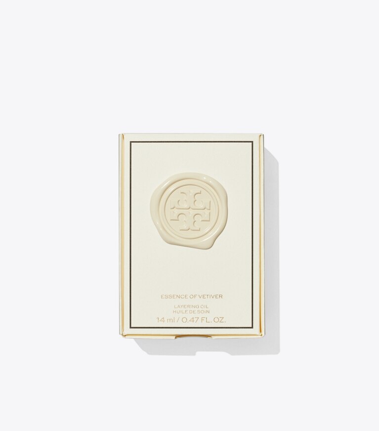 Tory Burch diseñador perfume Aceite de capas Essence of Vetiver en ESSENCE OF DREAMS IVORY detalle