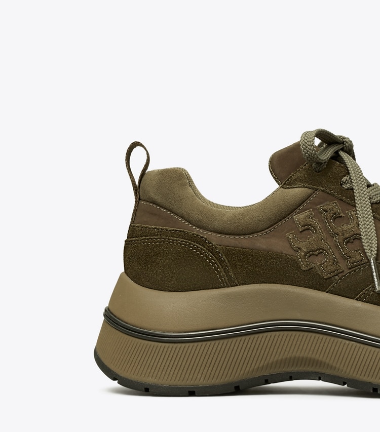 Tory Burch designer sneakers Adventure Sneaker in MILITARE / ARMY GREEN detail