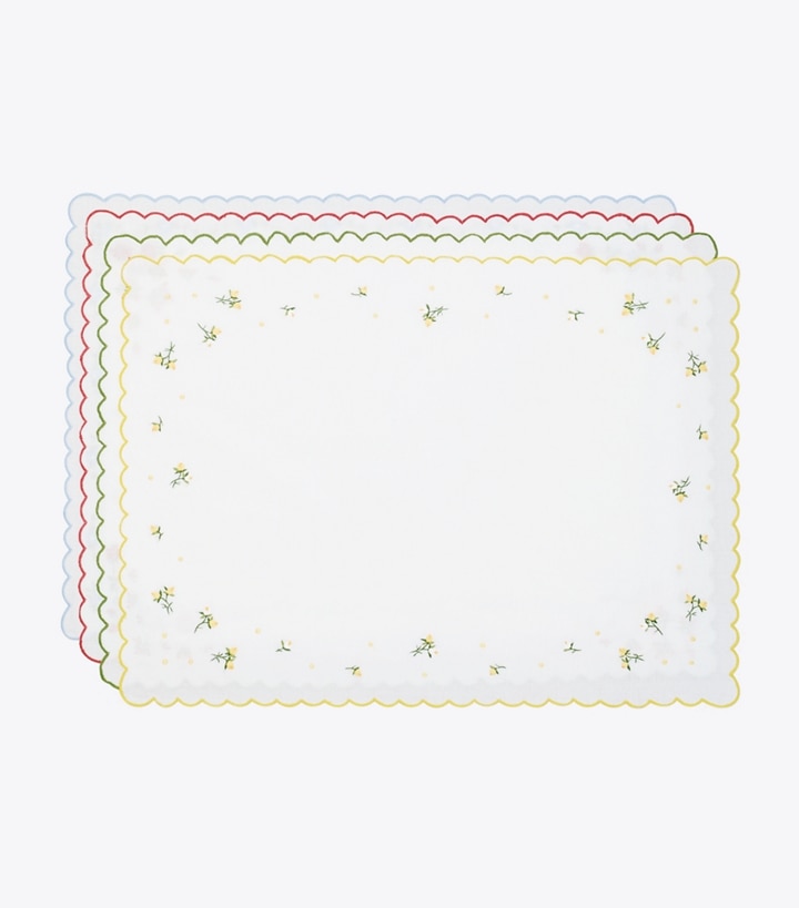 Afternoon Tea Placemat, Set Of 4: Women's Home | Linens | Tory Burch UK