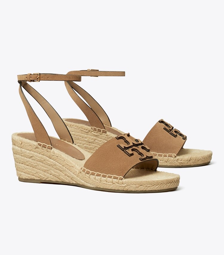 Tory Burch diseñador alpargatas Alpargata con cuña Ines en Ceramic Taupe ángulo