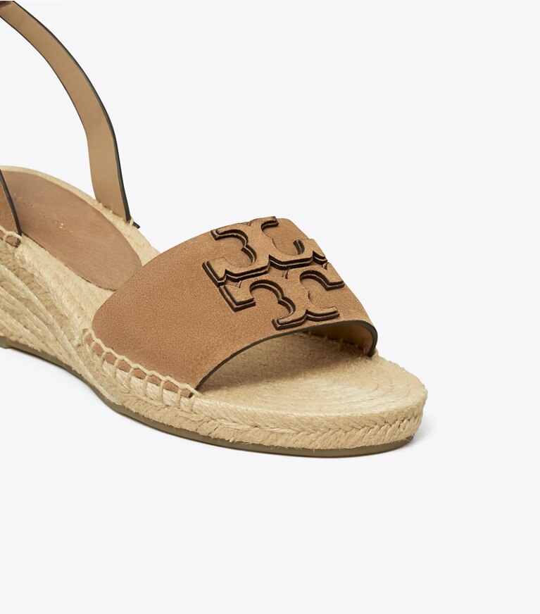 Tory Burch diseñador alpargatas Alpargata con cuña Ines en Ceramic Taupe detalle