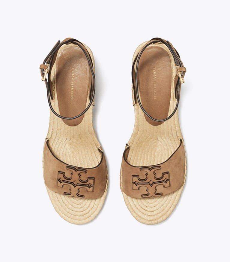 Tory Burch diseñador alpargatas Alpargata con cuña Ines en Ceramic Taupe vista superior