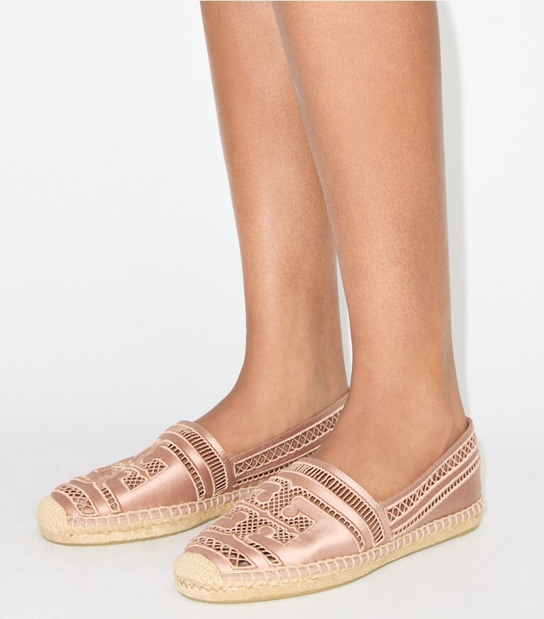 Tory Burch diseñador alpargatas Alpargata de tejido abierto en VINTAGE MAUVE accesorio en modelo