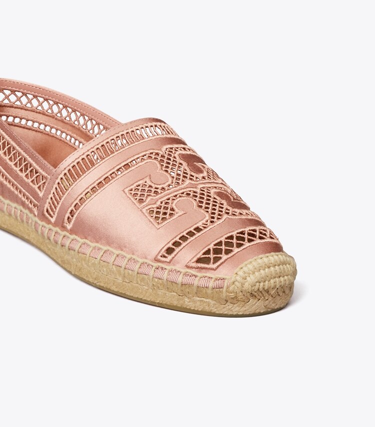 Tory Burch diseñador alpargatas Alpargata de tejido abierto en VINTAGE MAUVE detalle