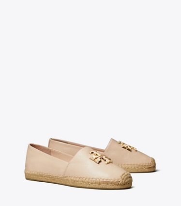 Tory Burch diseñador alpargatas Alpargata Eleanor en ROSE PINK / GOLD ángulo