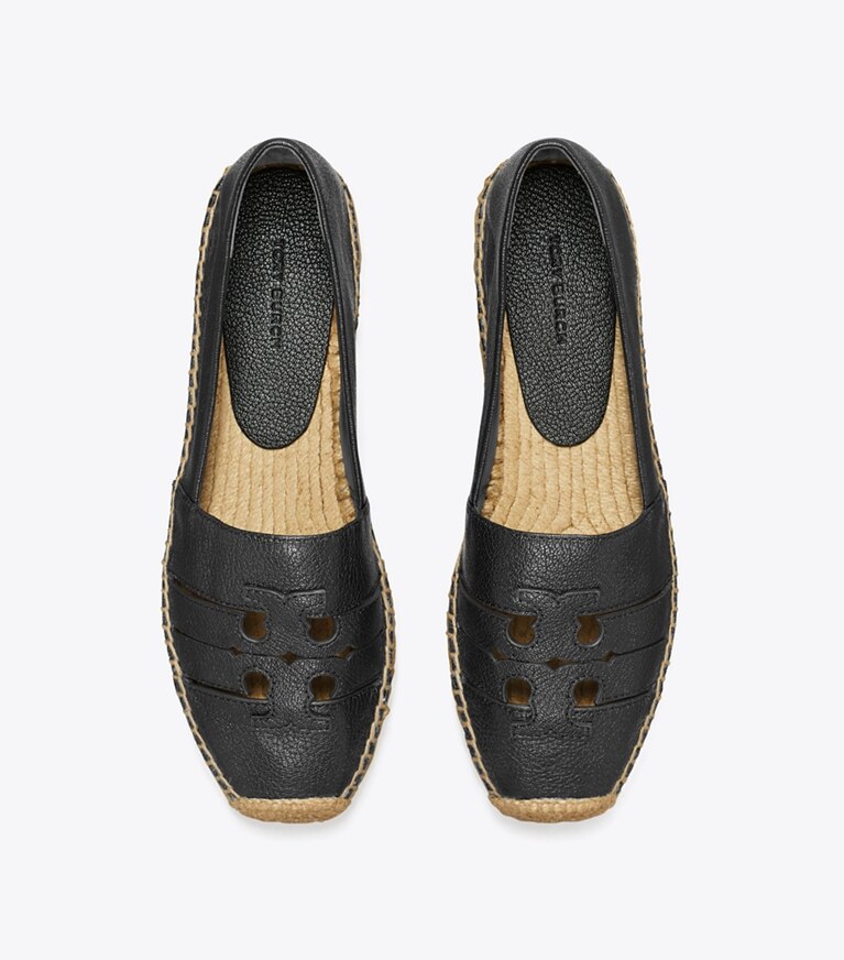 Tory Burch diseñador alpargatas Alpargatas con plataforma Ines en PERFECT BLACK vista superior
