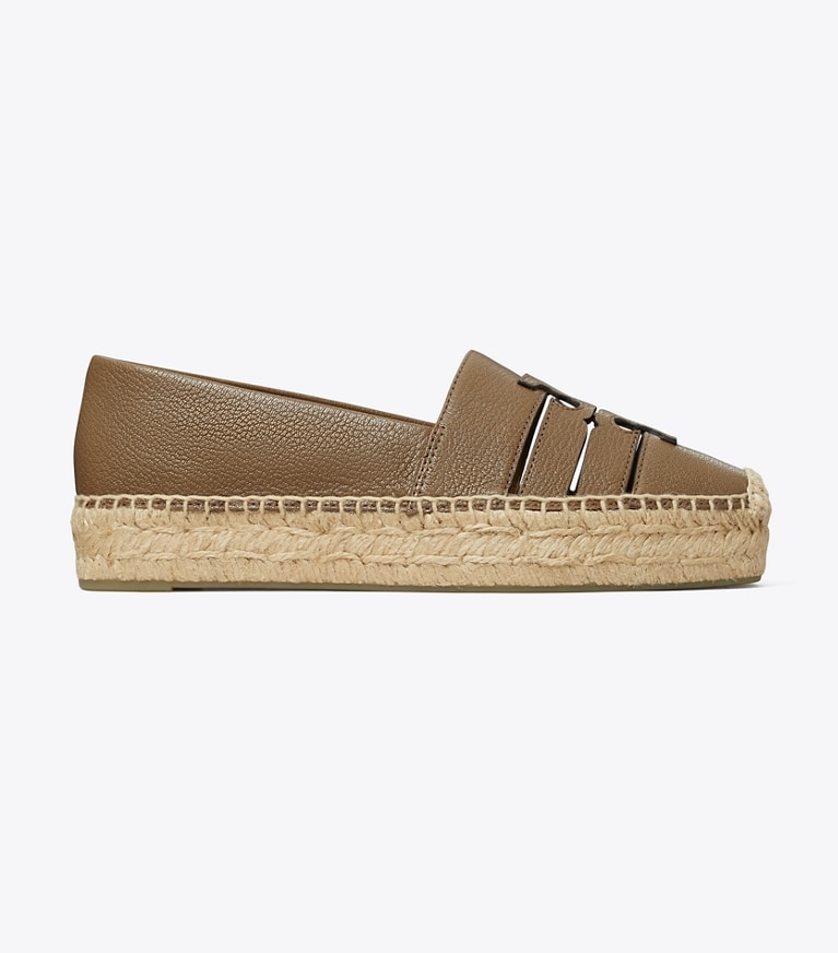 Tory Burch diseñador alpargatas Alpargatas con plataforma Ines en WILD MUSHROOM lateral
