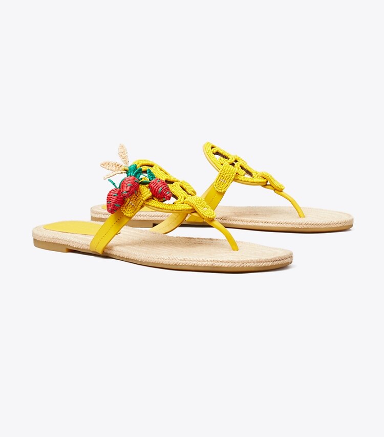 Tory Burch diseñador sandalias Alpargatas Miller con cuentas en POLLINE ángulo