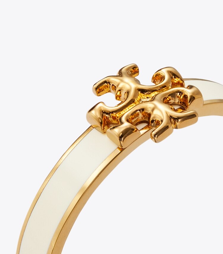 Tory Burch designer anelli Anello in smalto Icon in Tory Gold / New Ivory dettaglio