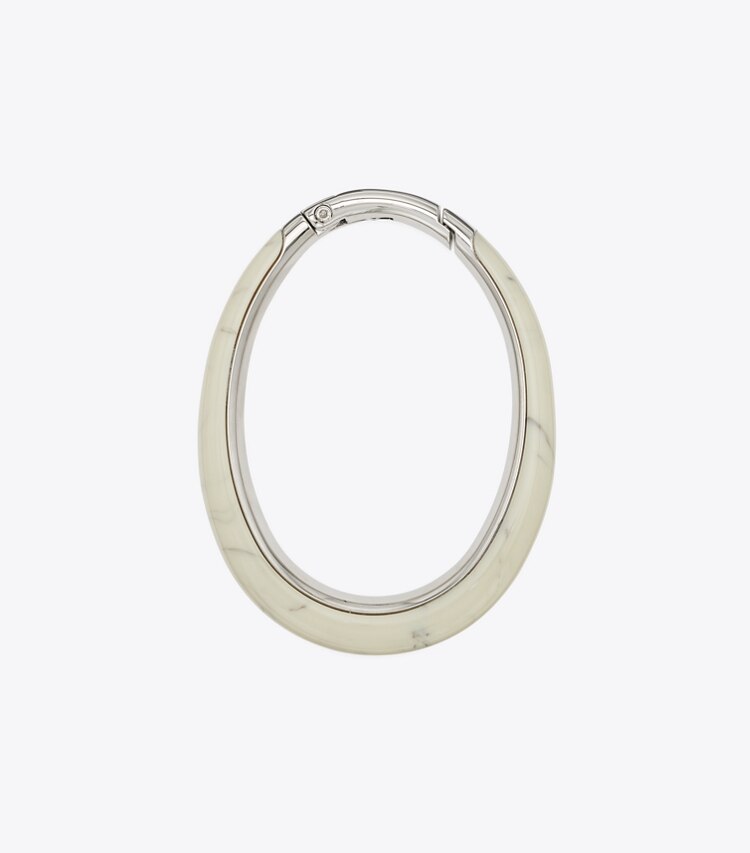 Tory Burch designer portafogli Anello Pierced in Grey Moon Swirl angle