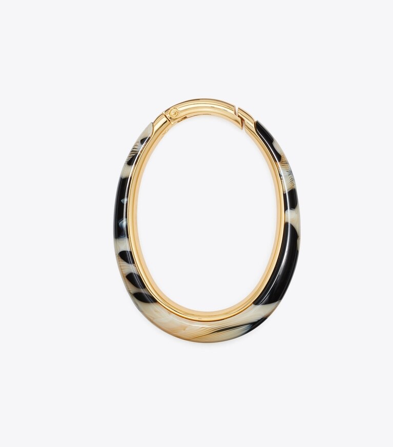 Tory Burch designer portafogli Anello Pierced in Cow Swirl angle