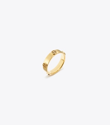 Tory Burch diseñador anillos Anillo Icon en Tory Gold ángulo