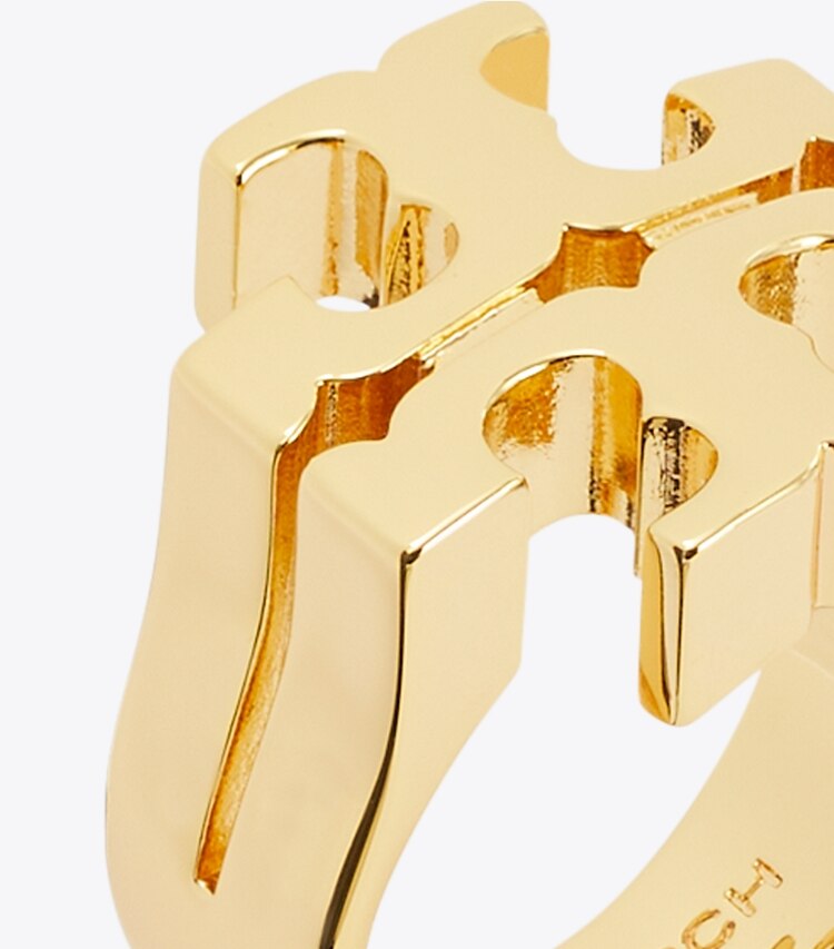 Tory Burch diseñador anillos Anillo Icon en Tory Gold detalle