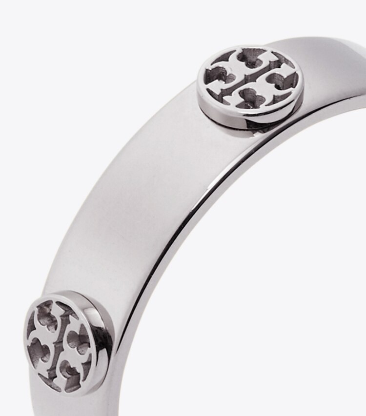 Tory Burch diseñador anillos Anillo Icon en Tory Silver detalle