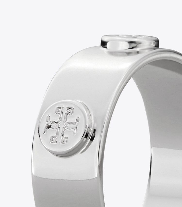 Tory Burch diseñador anillos Anillo Miller con tachuelas en Tory Silver detalle