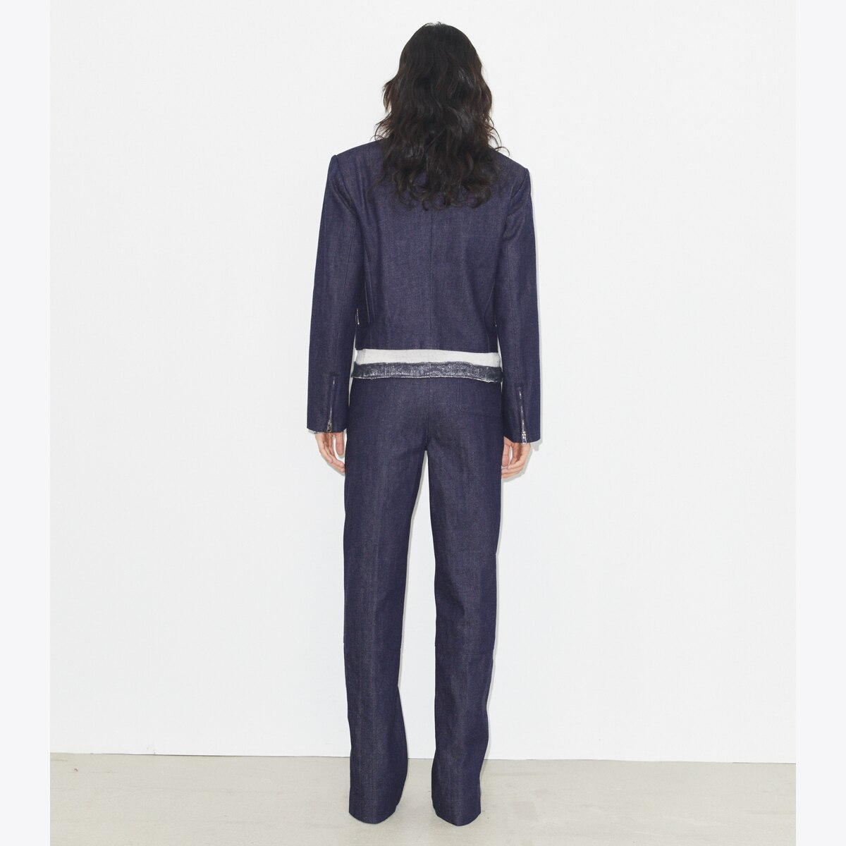 Ankle-Zip Cotton Jeans: Women's Designer Bottoms | Tory Burch