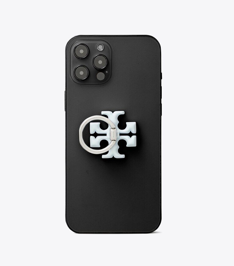 Tory Burch designer accessoires high-tech Anneau pour téléphone Kira fini poudré dans Summit téléphone