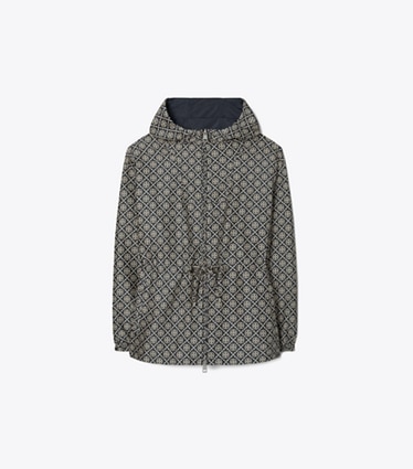 Tory Burch designer vestes Anorak T Monogram en jacquard in TORY NAVY T MONOGRAM SMALL SPORT front
