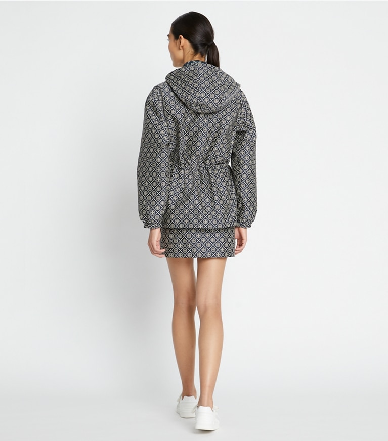Tory Burch designer vestes Anorak T Monogram en jacquard in TORY NAVY T MONOGRAM SMALL SPORT front
