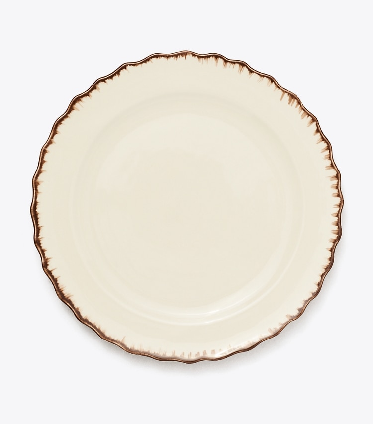 Tory Burch designer vaisselle Assiette à dîner Oiseau, lot de 2 dans Brown de face