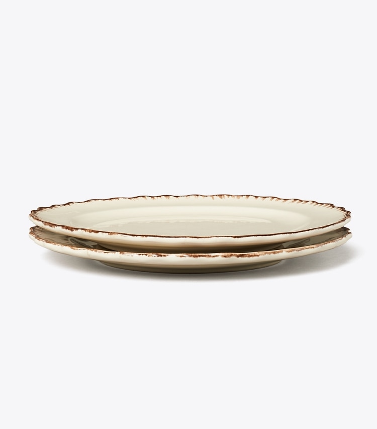 Tory Burch designer vaisselle Assiette à dîner Oiseau, lot de 2 dans Brown groupe