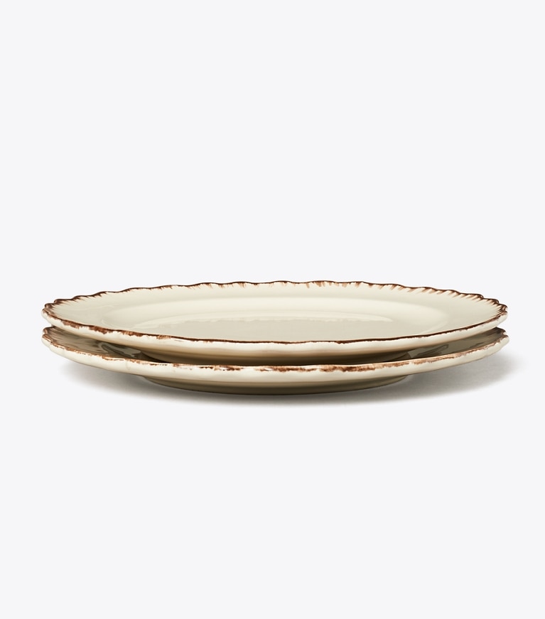 Tory Burch designer vaisselle Assiette à dîner Oiseau, lot de 2 dans Brown groupe
