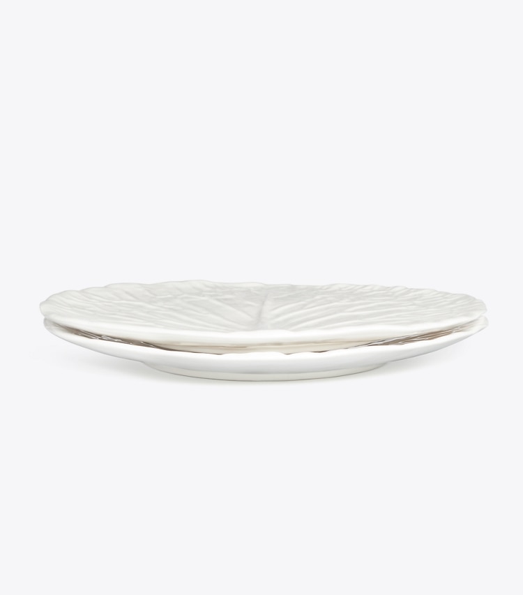 Tory Burch designer vaisselle Assiette collection Lettuce, lot de 2 dans White groupe