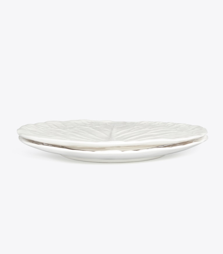 Tory Burch designer vaisselle Assiette collection Lettuce, lot de 2 dans White groupe