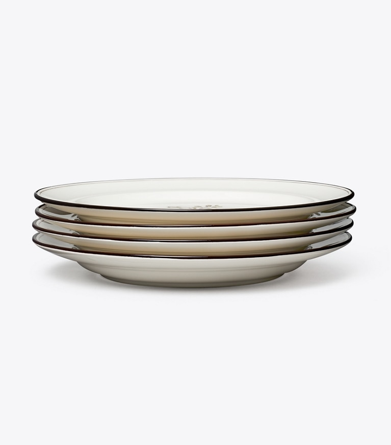 Tory Burch designer vaisselle Assiettes à salade, motif fleurs de lilas, lot de 4 dans White angle