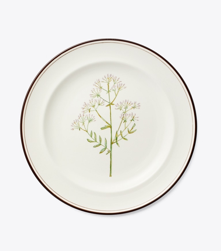 Tory Burch designer vaisselle Assiettes à salade, motif fleurs de lilas, lot de 4 dans White détails