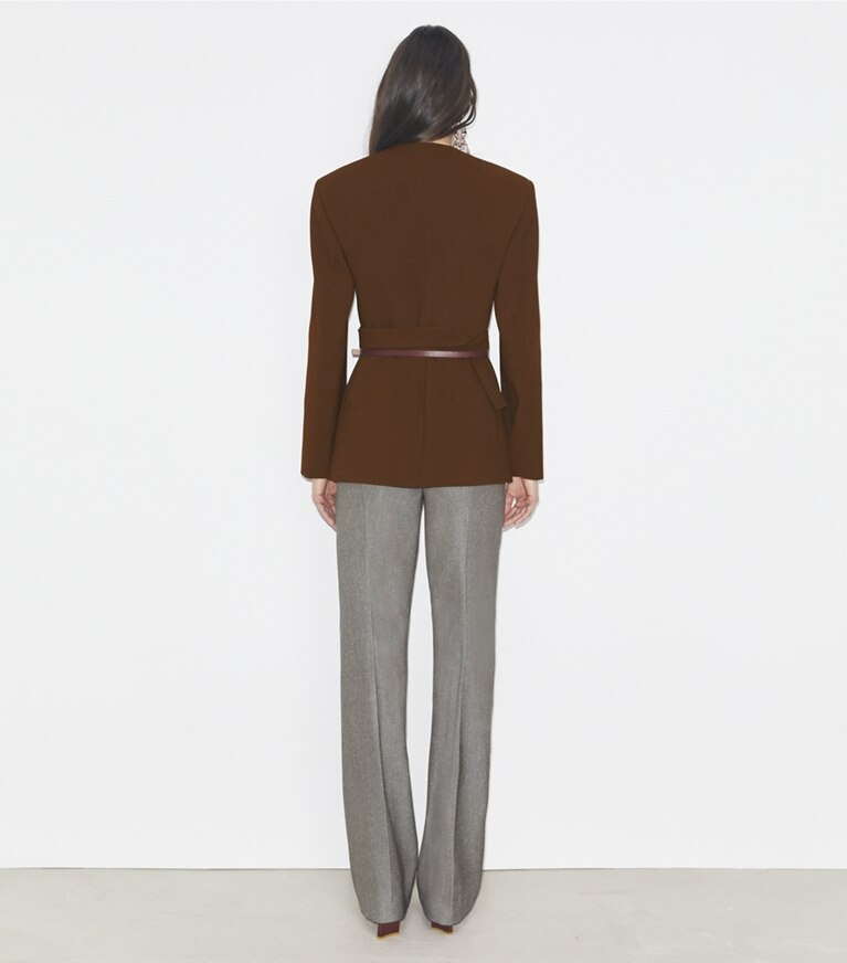 ジャケット TORY BURCH Black Tweed Blazer Printed Down Jacket: Women's Designer Coats | Tory Sport