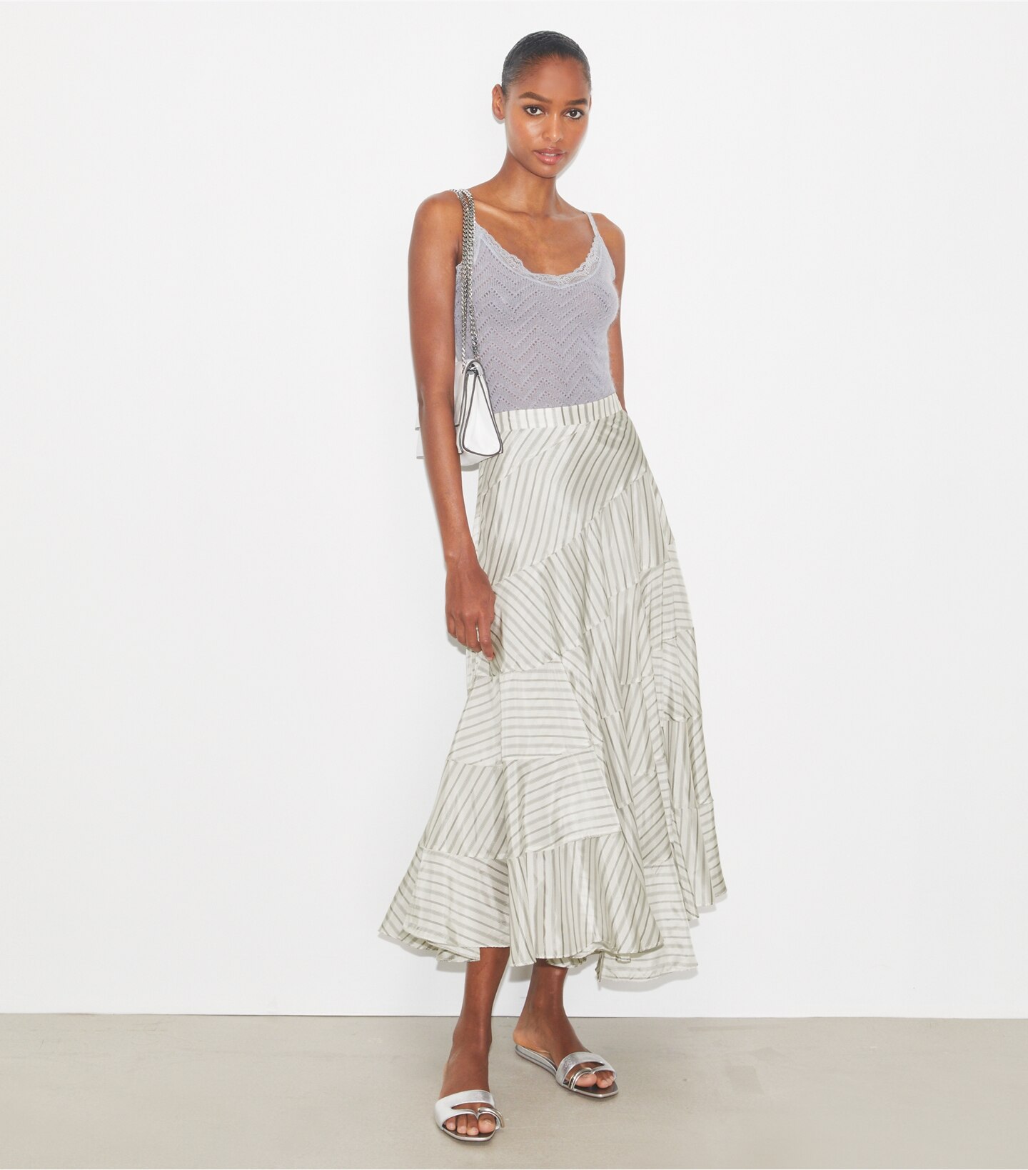 Asymmetrical Viscose Skirt