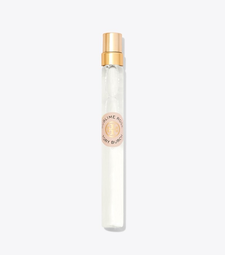 Tory Burch diseñador perfume Atomizador de viaje Eau de Parfum Sublime Rose de 10 ml en SUBLIME ROSE frente