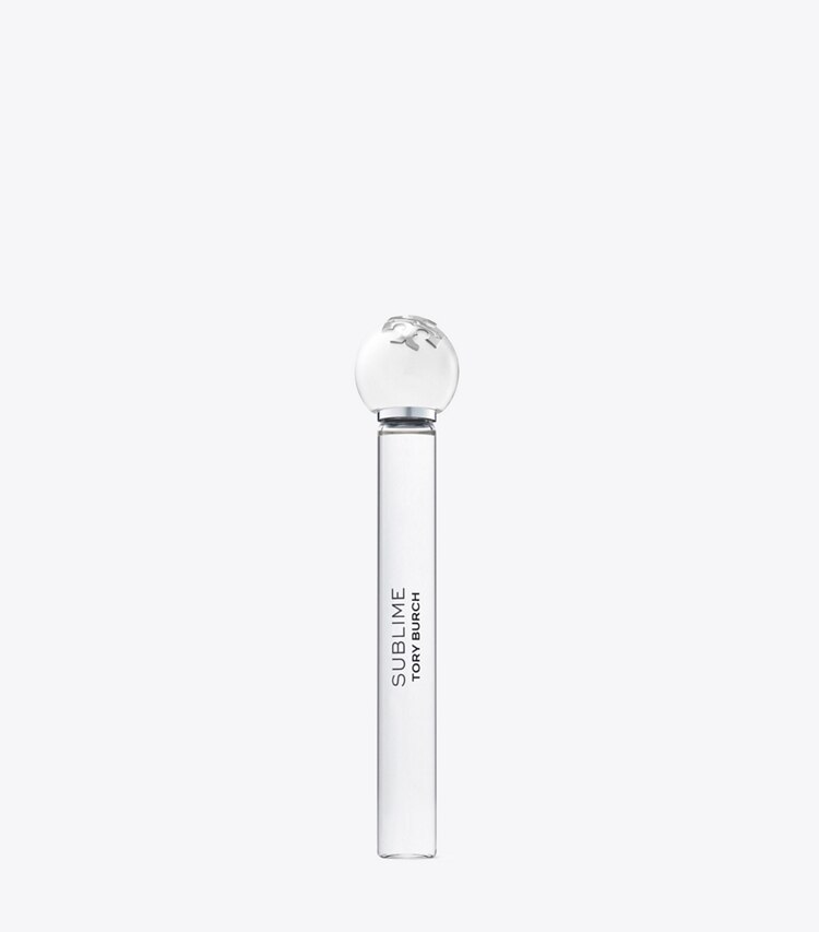 Tory Burch diseñador perfume Atomizador de viaje Sublime Eau de Toilette, 10 ml en SUBLIME SILVER frente