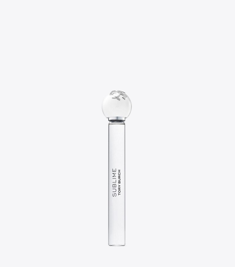 Tory Burch diseñador perfume Atomizador de viaje Sublime Eau de Toilette, 10 ml en SUBLIME SILVER frente