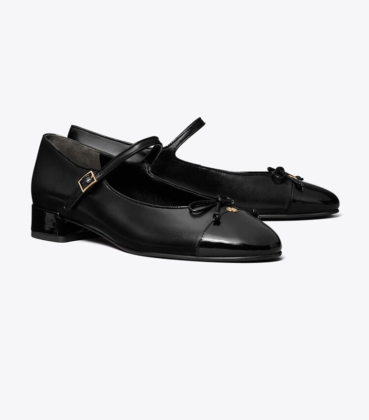 Tory Burch designer mocassins Babies à bout contrasté in PERFECT BLACK / PERFECT BLACK angle
