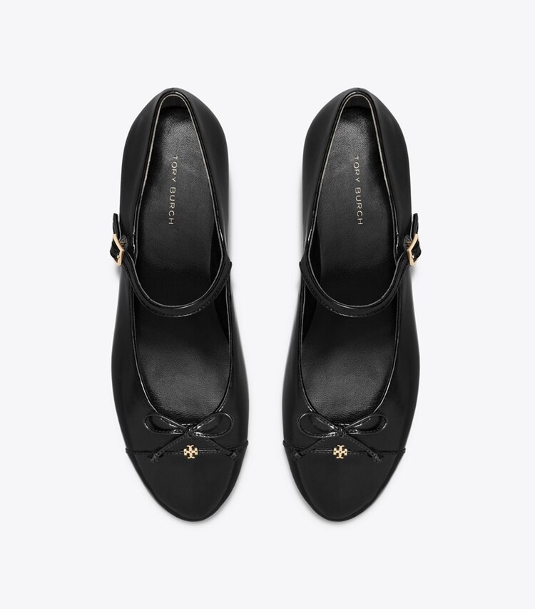 Tory Burch designer mocassins Babies à bout contrasté in PERFECT BLACK / PERFECT BLACK dessus