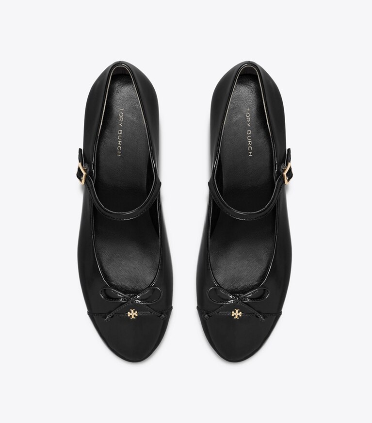 Tory Burch designer mocassins Babies à bout contrasté in PERFECT BLACK / PERFECT BLACK dessus