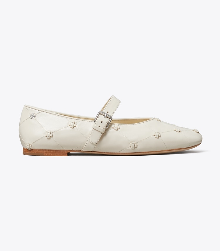 Tory Burch designer mocassins Babies Bunny Knot in LIGHT CREAM / LIGHT CREAM side