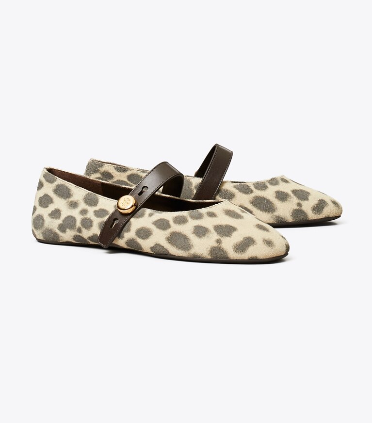 Tory Burch designer mocassins Babies Romy in CHEETAH SPOTS angle
