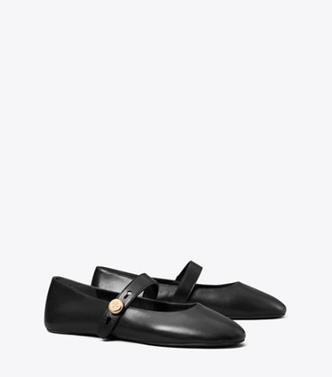 Tory Burch designer mocassins Babies Romy in PERFECT BLACK angle