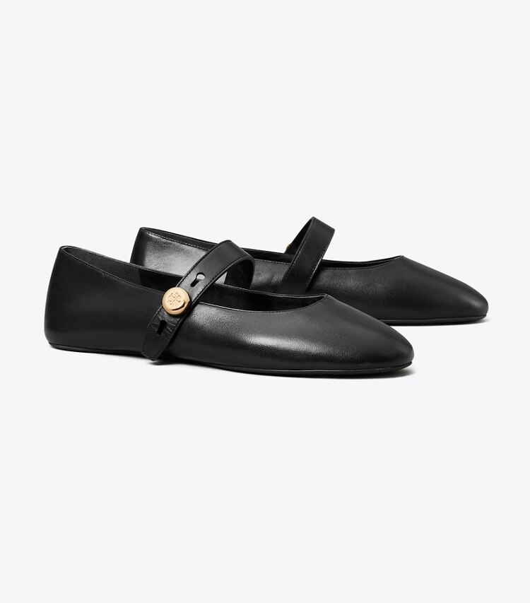 Tory Burch designer mocassins Babies Romy in PERFECT BLACK angle