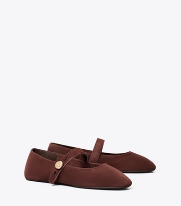 Tory Burch designer mocassins Babies Romy in WARM BROWN angle
