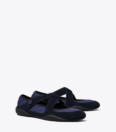 Tory Burch designer mocassins Babies Romy Sport in NEWPORT NAVY / NEWPORT NAVY angle