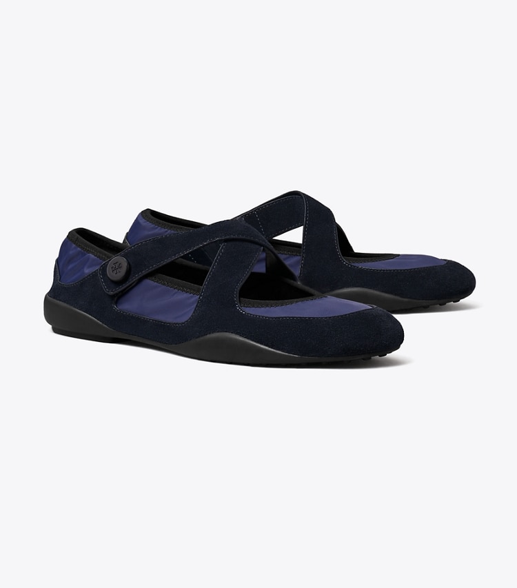 Tory Burch designer mocassins Babies Romy Sport in NEWPORT NAVY / NEWPORT NAVY angle