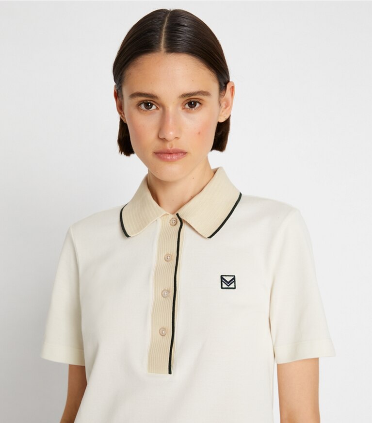 Baby Pique Vintage Collar Polo Women s Clothing Tops Tory Burch UK