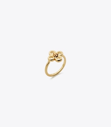 Tory Burch designer bagues Bague Forget Me Not in Tory Gold angle