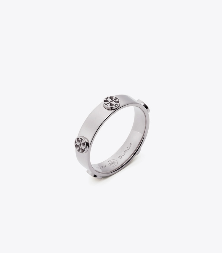 Tory Burch designer bagues Bague Icon dans Tory Silver angle